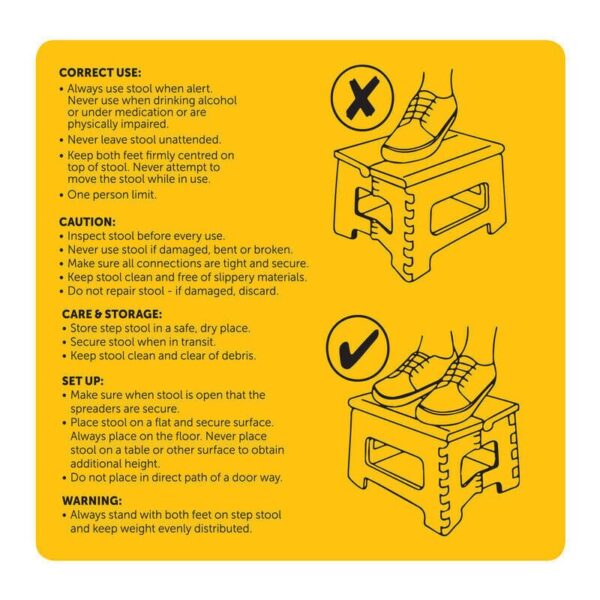 Large 150KG Folding Step Stool Multi Purpose Heavy Duty Home Kitchen Foldable - Image 2