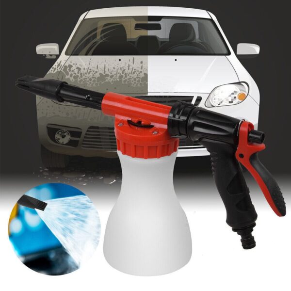 Snow Foam Car Wash Spray Gun Lance Uses Hose Pipe Sprayer 900ML Handheld Bottle - Image 9