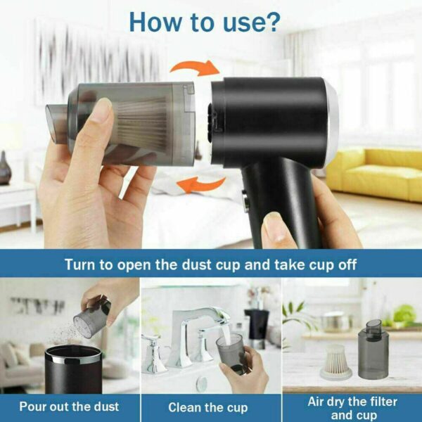 Premium 5500pa Vacuum Cleaner Wireless Handheld Home Car Auto Portable Air Clean - Image 8