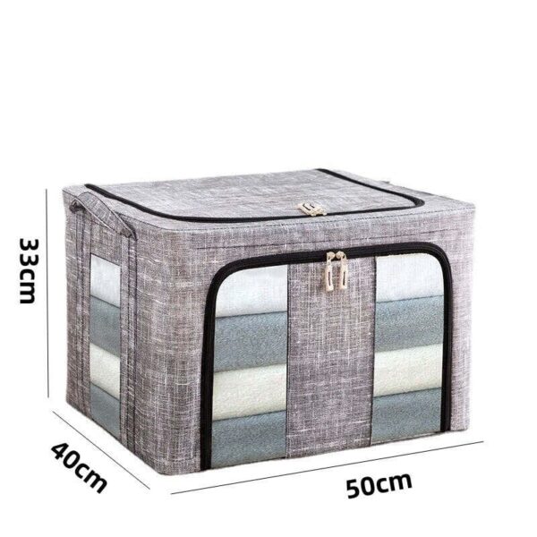 3PC 66L Clothes Storage Bags Zipped Organizer Underbed Wardrobe Cube Closet Box - Image 3