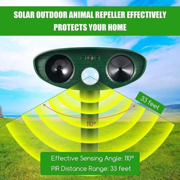 Ultrasonic Cat Dog Fox Pest Motion Sensor Repeller Scarer Deterrent Repellent UK  The UK Does Not Include VAT, Which Needs To Be Borne By Oneself. Please Consider Carefully Before Placing An Order - Image 4
