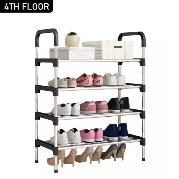 4TIER Shoe Rack Stand Heavy Duty Sturdy Storage Lightweight Compact Space Saving - Image 2