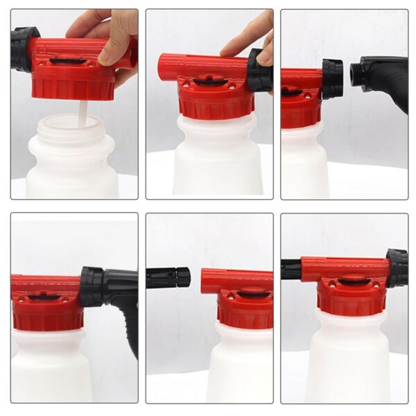 Snow Foam Car Wash Spray Gun Lance Uses Hose Pipe Sprayer 900ML Handheld Bottle - Image 7