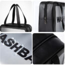 3 Size Clear Travel Wash Bag Set Cosmetic Toiletry Transparent Wash Pouch - Black