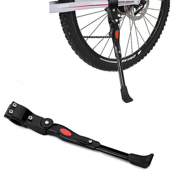 Adjustable Bike Bicycle Cycle Heavy Duty Prop Side Rear Kick Stand - Black - Image 2