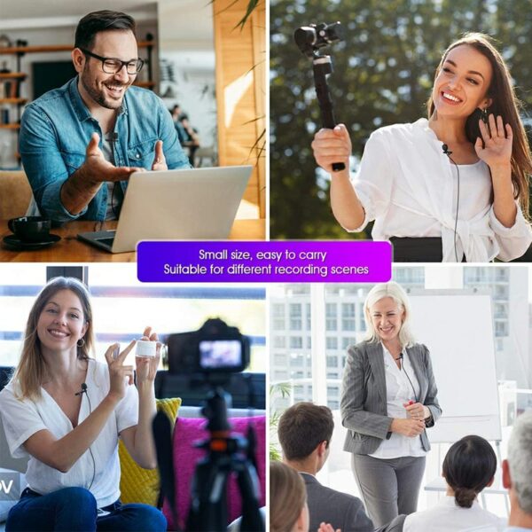 Clip-on Lapel Mini Lavalier 3.5mm Mic Microphone for Mobile Phone PC Recording - Image 3