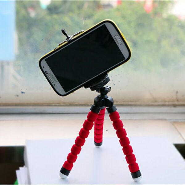 Octopus Mini TriPod Stand Grip Holder Mount Mobile Phones Cameras Holder Gadgets - Red - Image 2