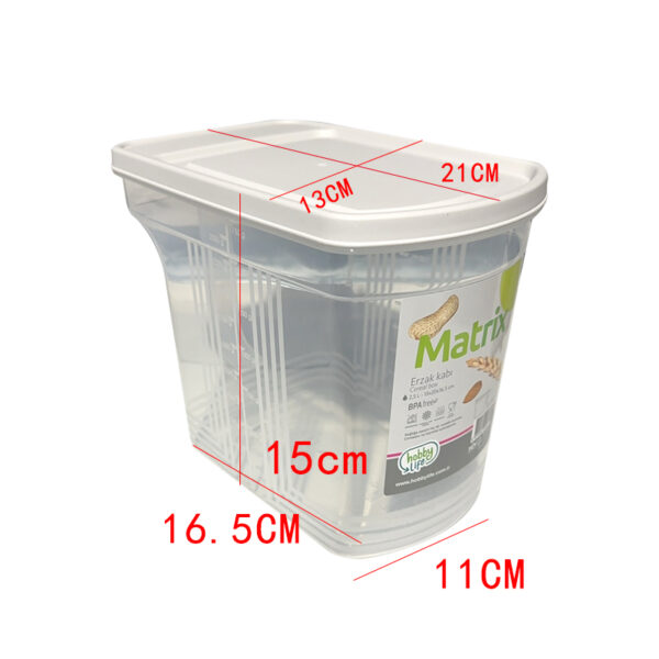 2.5 LTR Matrix Cereal  Box With With Handle Plastic Storage Container - Image 2