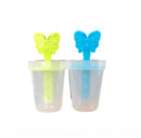 Plastic Ice Popsicle Maker Box 4 Popsicle Molds 8 cm - Random Colour