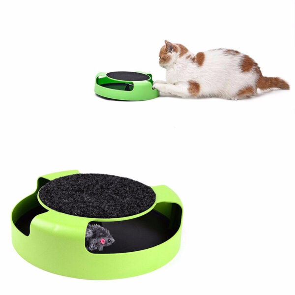 Pet Cat Toy Catch The Mouse Interactive Teasing Kitten Toy with Scratch Board - Image 2