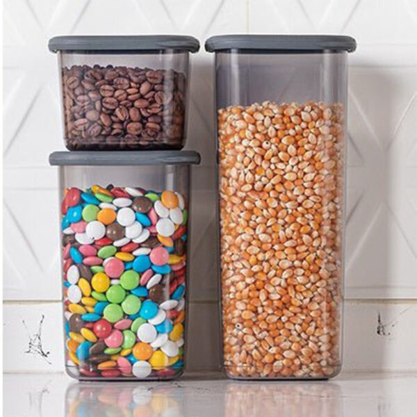 Square Food Storage Containers Set of 3 550ml/1.2 Litre/1.75 Litre - Image 2