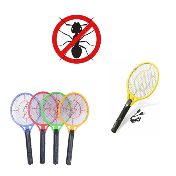 Electric Battery Operated Fly Mosquito Swatter Racket 50 x 21 cm - Random Colour - Image 2