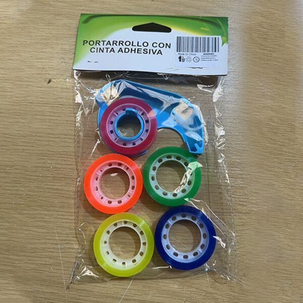 Cellotapes Dispenser with Multi Assorted Coloured Cellotapes - Random colour - Image 2