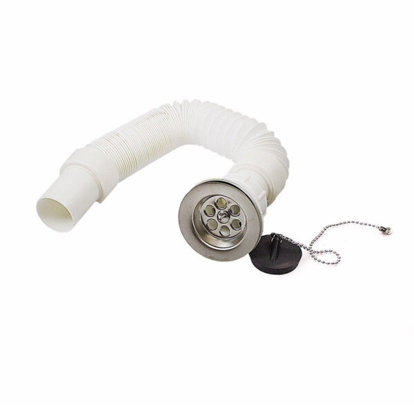 Multipurpose Use Water Pipe with Drain 350mm - White