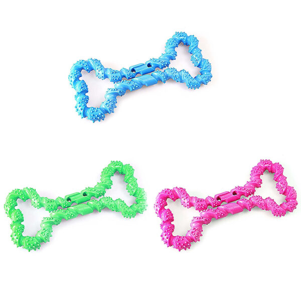 18 cm Silicone Bone Toy for Pet Dog - Random Colour - Image 2