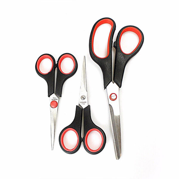 Household Stainless Steel Blades Scissors Set Soft Comfortable Grip for Multipurpose