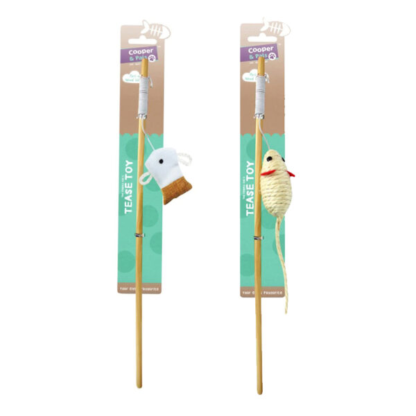 Cat Scratch Interactive Stick Pet Supplies Cat Tease Rod Cat Toy - Fish - Image 2