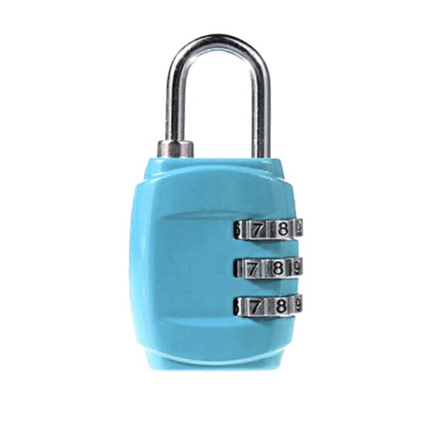3 Code Security Lock Password Combination Padlock for Travel Suitcase Bag - Blue - Image 2
