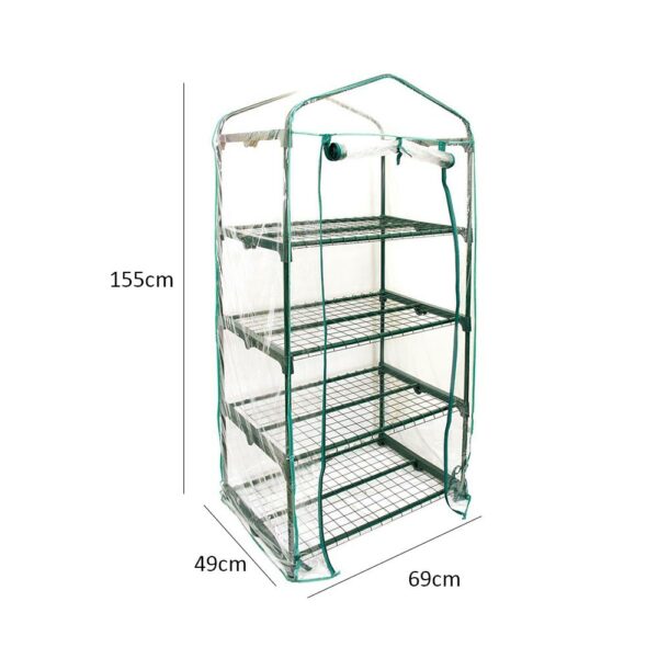 4 Tier Mini Greenhouse Walk In Grow Bag Replacement PVC Cover Casing (Cover only) - Image 3