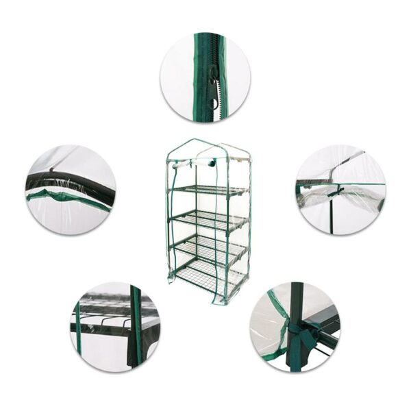 4 Tier Mini Greenhouse Walk In Grow Bag Replacement PVC Cover Casing (Cover only) - Image 4