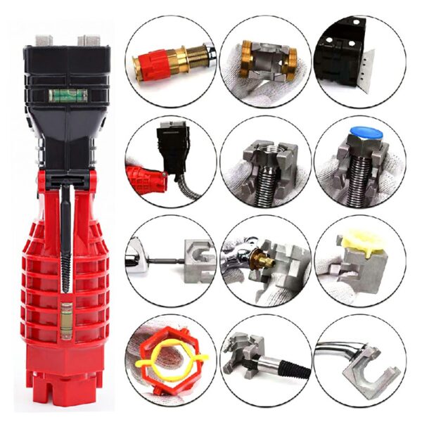 18 in 1 Multifunctional Faucet Wrench Plumbing Tools for Sink Bathroom Kitchen - Image 2