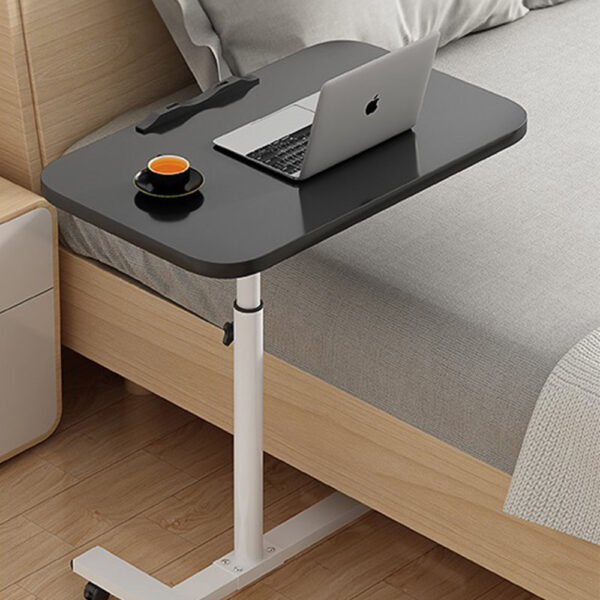Adjustable Overbed Table Over Hospital Bed Tray with Wheels for Home Use or Medical - Black - Image 2