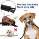 120cm Cable Tidy Zip Sleeve for PC/TV Wire Management Organisers Cable Cover Protector - Black