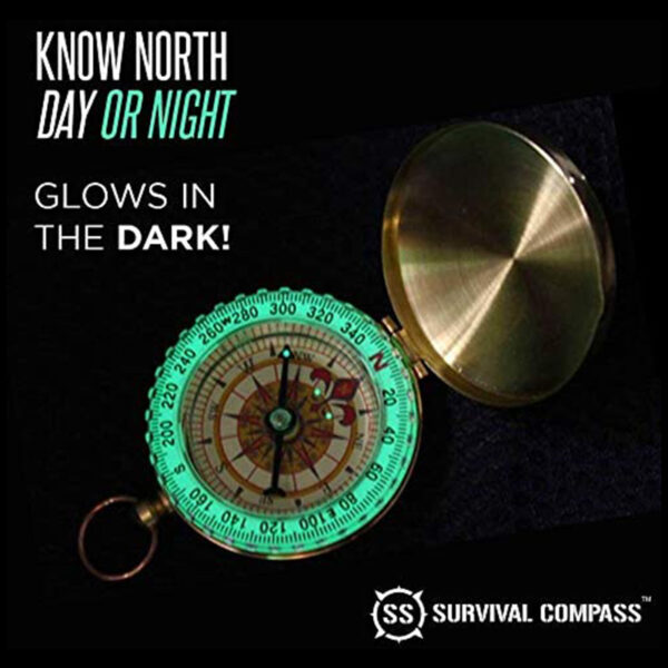 Camping Survival Compass Glow in the Dark Military Compass Survival Gear - Image 3