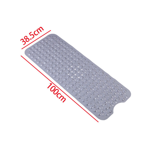 Non Slip Shower Mat Strong Suction Anti-Mold Rubber Mat 40x100cm - Grey - Image 3