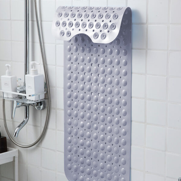 Non Slip Shower Mat Strong Suction Anti-Mold Rubber Mat 40x100cm - Grey - Image 2