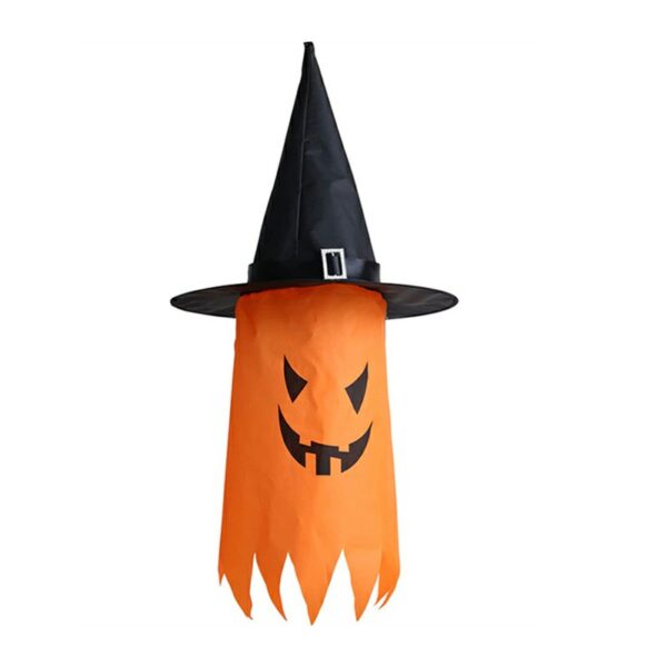 LED Light Ghost Windsock Halloween Decor Garden Decor Props Party Home Hanging - Yellow