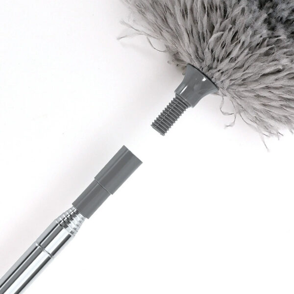 Extendable Feather Duster Long Duster Magic Cobweb Duster Brush - Grey - Image 4