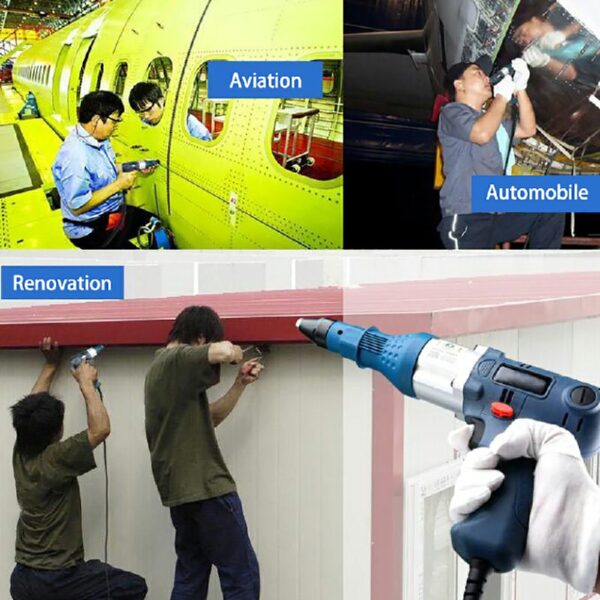 Electric Rivet Nut Gun Riveting Cordless Riveting Drill Adaptor Insert Nut Power Tool - Image 3