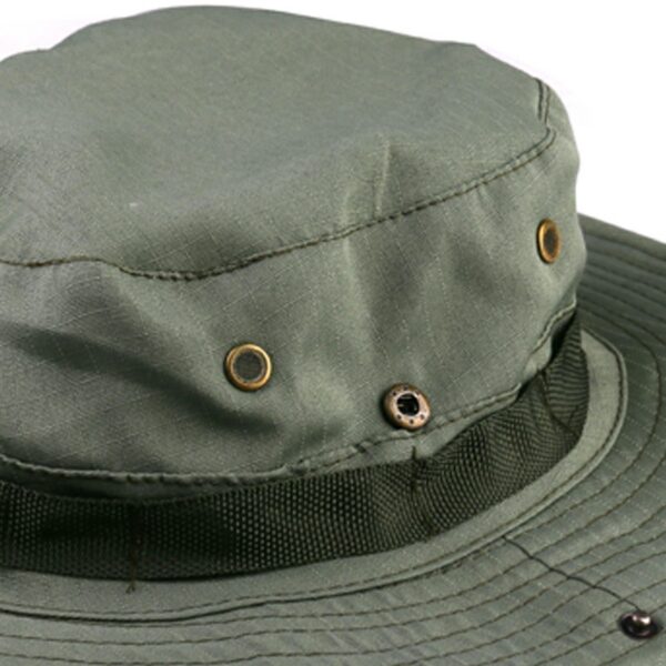 Boonie Sun Hat Bucket Cargo Safari Bush Summer Fishing Hat for Men and Women - Light Army Green - Image 2