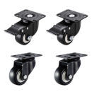 Heavy Duty Swivel Castor Wheels Trolley 50mm Furniture Casters 2 inch - 2pcs Moving Wheels + 2pcs Wheels with Brakes