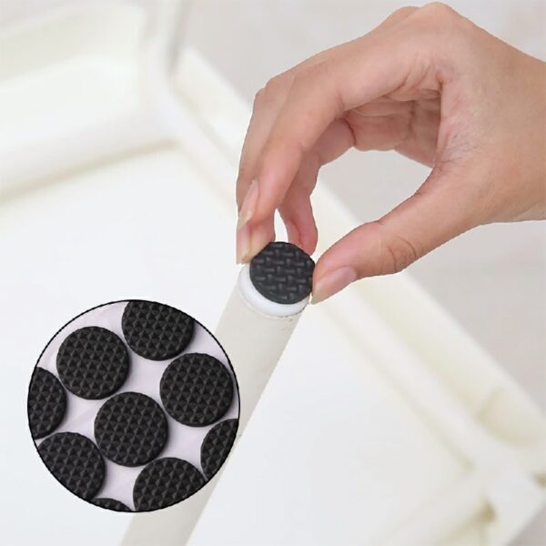 Non Slip Self Adhesive Floor Protectors Chair Leg Pads Table Rubber Feet Pads - Round 12 pcs
