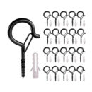Pack of 20 Q-Hanger Metal Screw Hook Buckle for Christmas Lights Hanger Hooks Easy Release
