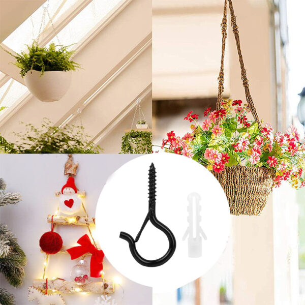 Pack of 20 Q-Hanger Metal Screw Hook Buckle for Christmas Lights Hanger Hooks Easy Release - Image 2