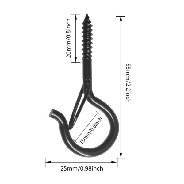 Pack of 20 Q-Hanger Metal Screw Hook Buckle for Christmas Lights Hanger Hooks Easy Release - Image 5
