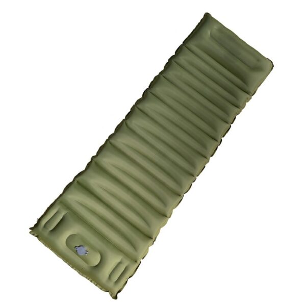 High Qaulity Thicken Inflating Camping Sleeping Mat with Pillow Ultralight Camping Mattress for Camping - Green