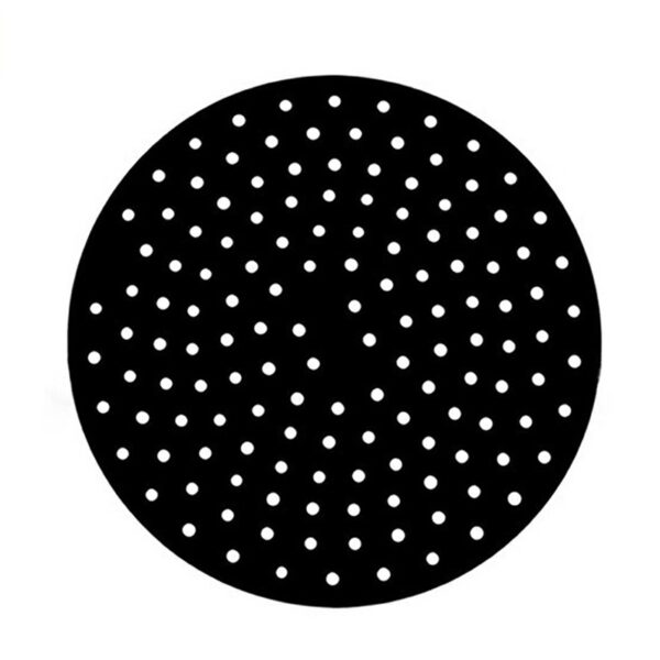 8 inch Reusable Air Fryer Liners Non-Stick Silicone Pad Mat Basket Round - Black