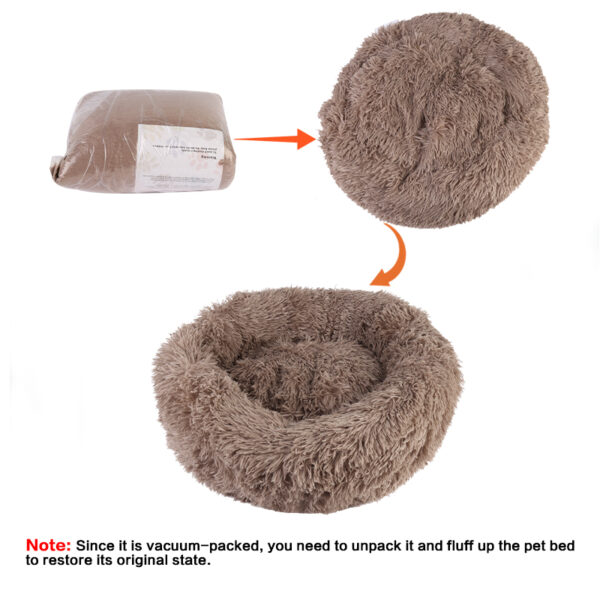 Detachable and Washable Comfy Donut Extra Large Dog Cat Beds Warm Bed Pet Round Plush Puppy Beds - 100cm Green - Image 4