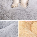 Detachable and Washable Comfy Donut Extra Large Dog Cat Beds Warm Bed Pet Round Plush Puppy Beds - 100cm Green