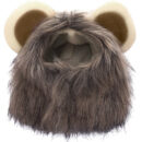 Pet Costume Brown Lion Mane Hood for Dog and Cat for Halloween - S