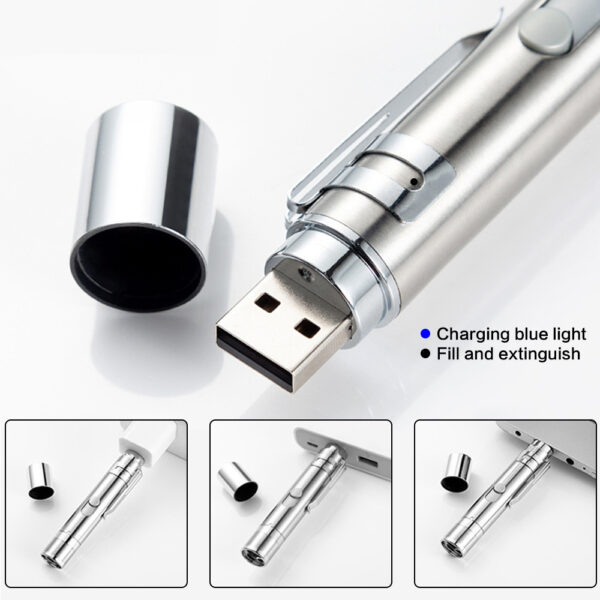 5 in 1 Cat Laser Pointer Pen Toy USB Rechargeable Mini Torch Red Beam Light - Image 3