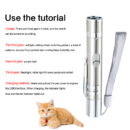 5 in 1 Cat Laser Pointer Pen Toy USB Rechargeable Mini Torch Red Beam Light
