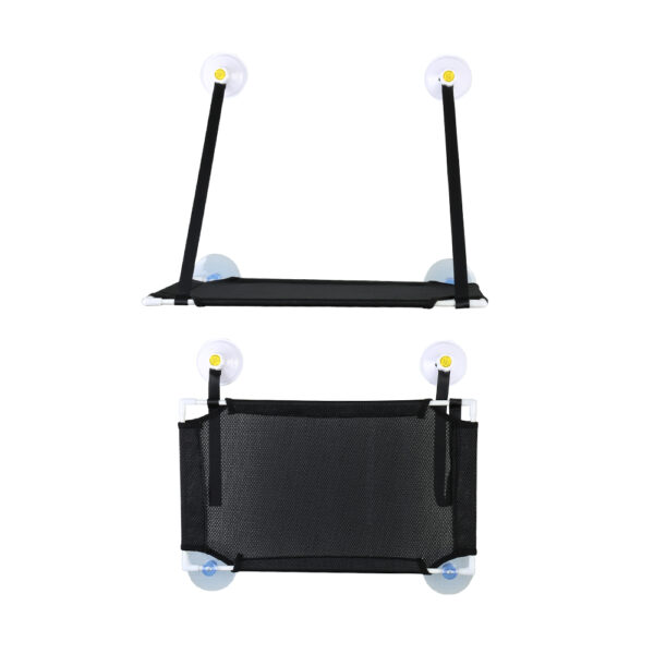 Cat Window Hammocks Sunny Seat Window Cat Perches Mounted Cat Bed with Suction Cups - Black Double Layers - Image 5