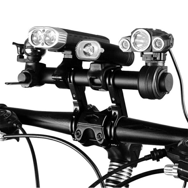 Bike Handlebar Extender Bracket for Clamp Speedometer Headlight GPS Phone Holder with Hex wrench - Black - Image 2