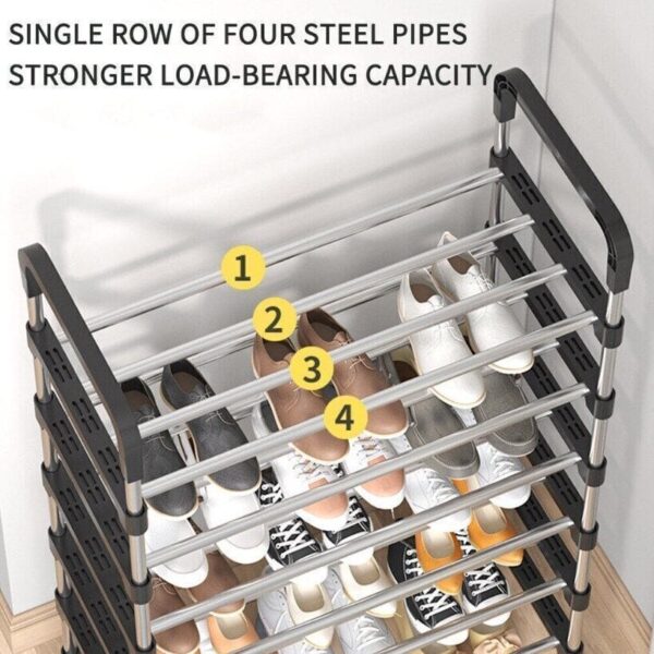 4TIER Shoe Rack Stand Heavy Duty Sturdy Storage Lightweight Compact Space Saving - Image 3