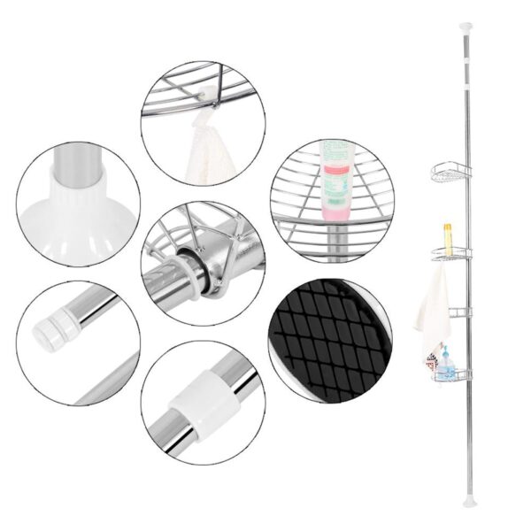 4 Layers Bathroom Storage Rack Stainless Steel Toilet Shelf Holder Organizer